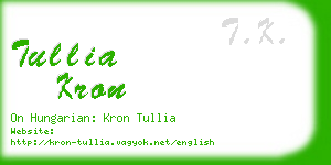 tullia kron business card